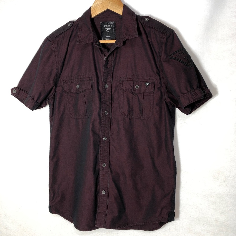 Guess Short Sleeved Button Down Shirt Womens Size S